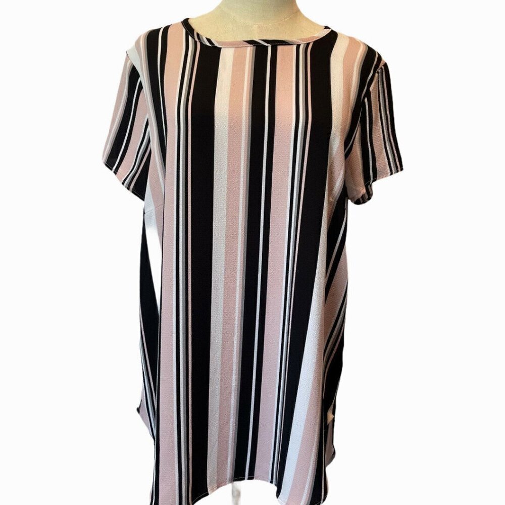 Revamp Striped A-Line Midi classic boho normcore grungecore Dress/tunic